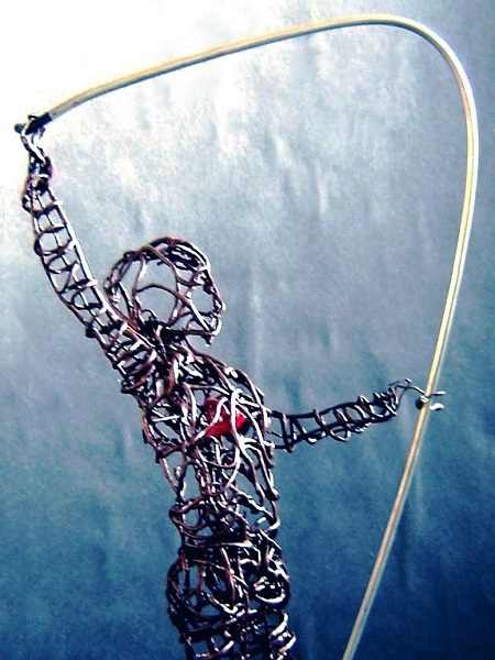 Metal and wire sculpture