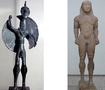 Karditsa Warrior, and a Kouros
